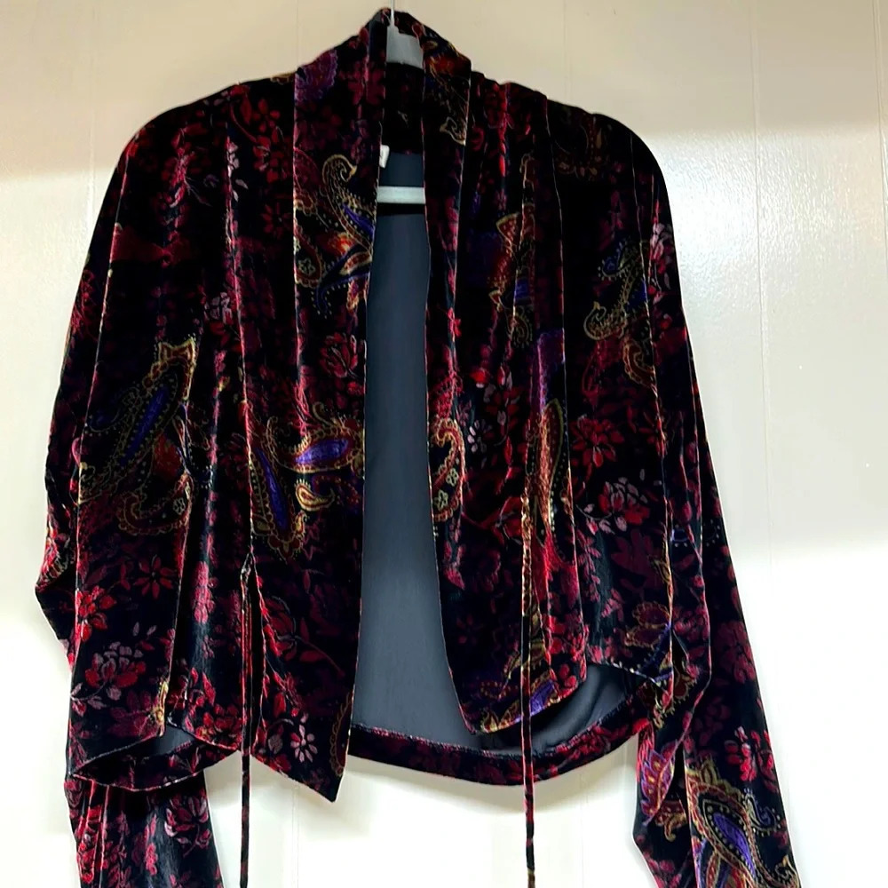 Vintage Bryan Emerson Crushed Velvet Cropped Jacket